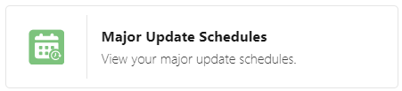 Select Update schedule button. Click here to opt in to available product updates.