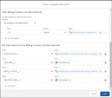 Screenshot2 of Creating an Update Records Element for Billing Contract Line Item